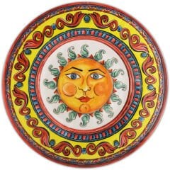 Barok Kırmızı Melamin Kahvaltı Tabağı 21,5 cm