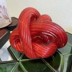 Kristal Cam Örgü Kırmızı