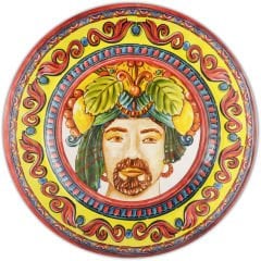 Barok Kırmızı Melamin Yemek Tabağı 28 cm