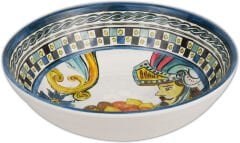 Barok Mavi Melamin Kase 23 cm