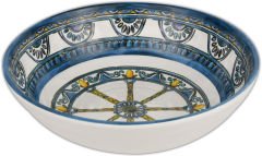 Barok Mavi Melamin Kase 23 cm