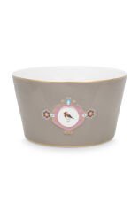 Bowl Love Birds Medallion Khaki 20cm