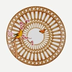 Kahverengi Porselen Yemek Tabağı 25 cm