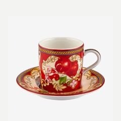 Kırmızı Porselen Kahve Fincanı 120 ml