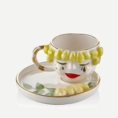 Krem Seramik Kahve Fincanı 160 ml