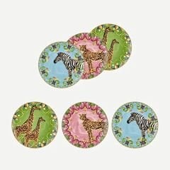 Krem Seramik Tabak Seti 21 cm