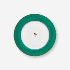Yeşil Porselen Kahvaltı Tabağı 21 Cm Love Birds Collection by Pip Studio