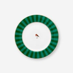 Yeşil Porselen Pasta Tabağı 17 Cm Love Birds Collection by Pip Studio