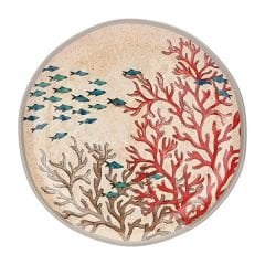 Bej Melamin Yemek Tabağı 27 Cm Sea Life Collection by Rose & Tulipani Milano