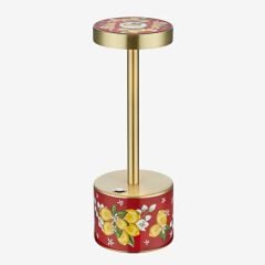 Kırmızı Alüminyum Şarjlı Masa Lambası 21,4 cm