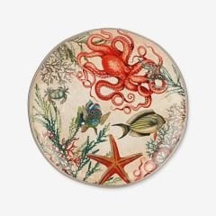 Bej Melamin Servis Tabağı 42 Cm Sea Life Collection by Rose & Tulipani Milano
