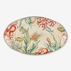 Bej Melamin Servis Tabağı 52X30 Cm Sea Life Collection by Rose & Tulipani Milano