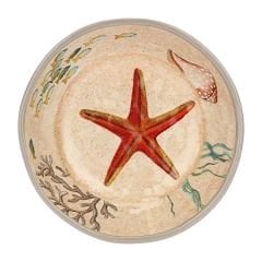 Bej Melamin Çukur Tabak 19,5 Cm Sea Life Collection by Rose & Tulipani Milano