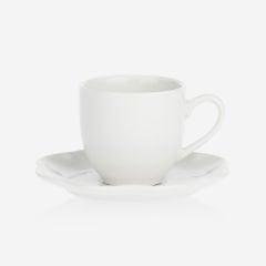 Beyaz Porselen Kahve Fincanı 85 Ml Villadeifiori Collection by La Porcellana Bianca