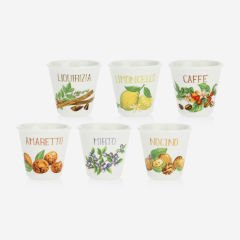 Beyaz Porselen Mini Su Bardağı Seti 75 Ml Liquorelli Collection by La Porcellana Bianca