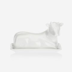 Beyaz Porselen Tereyağlık 18X11 Cm Mucchine Collection by La Porcellana Bianca