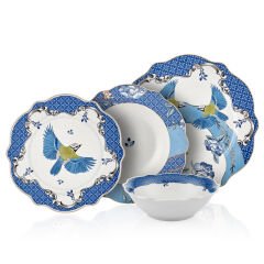 Mavi Porselen Yemek Takımı 24 Parça