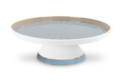 Mini Cake Tray of Love Birds Blue Khaki 24cm