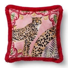 Pembe Kadife Dekoratif Yastık 45x45 cm