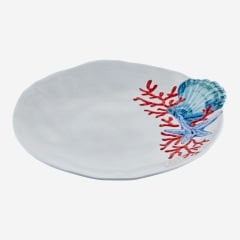 Beyaz Melamin Yemek Tabağı 28 Cm Bambu Collection by Chiara Alessi