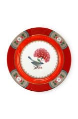 Plate Blushing Birds Red 17cm