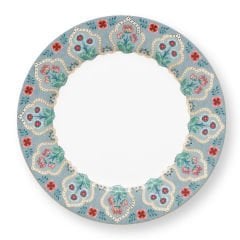 Plate Flower Festival Deco Light Blue 21cm
