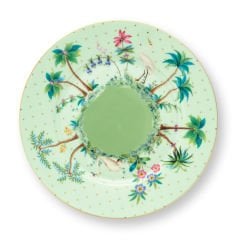 Plate Jolie Gold Dots Green 17cm