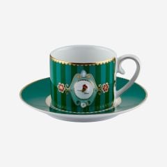 Love Birds Kahve Fincanı Yeşil Renk Pip Studio 125 ML