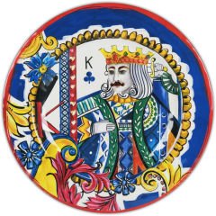 Regina Kırmızı Mavi Melamin Yemek Tabağı 28 cm