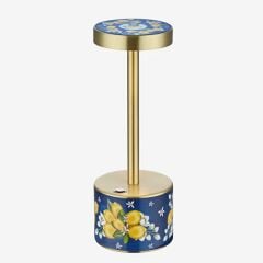 Mavi Alüminyum Şarjlı Masa Lambası 21,4 cm