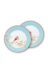 Set 2 Plates Early Bird Blue 21cm