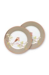 Set 2 Plates Early Bird Khaki 21cm