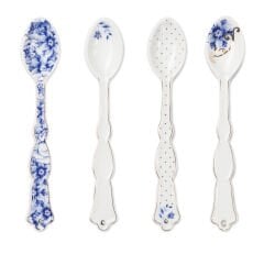 Set 4 Tea Spoons Royal White