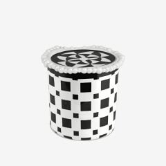 Siyah Beyaz Melamin Kavanoz 11 cm