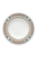 Soup Plate Blushing Birds Khaki 21.5cm