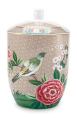 Storage Jar Blushing Birds Khaki 1.5ltr