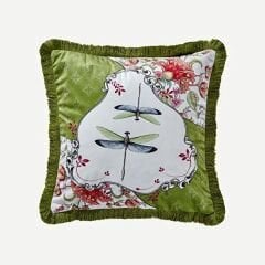 Yeşil Kadife Dekoratif Yastık 45x45 cm