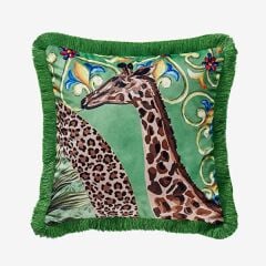 Yeşil Kadife Dekoratif Yastık 45x45 cm