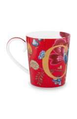 Alphabet Mugs Kırmızı Porselen C Harfli Kupa 350ml