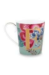 Alphabet Mugs Mavi Porselen E Harfli Kupa 350 ml