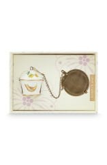 Beyaz Porselen Demleme Süzgeci 12,6 cm