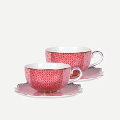 Pembe Porselen Kahve Fincan Seti 125 ml