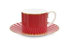 Espresso Cup & Saucer Love Birds Red 125ml