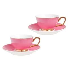 Fuşya 2 li Kahve Fincan Seti