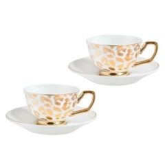 Gold Leopar2 li Kahve Fincanı