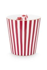 Royal Çizgili Pembe Kulpsuz Mug 230 ml