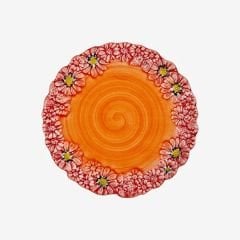 Kırmızı Seramik Kahvaltı Tabağı 22 Cm Camomilla Collection by Edelweiss Italy