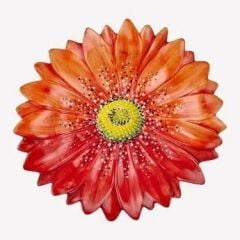 Kırmızı Seramik Servis Tabağı 42 Cm Camomilla