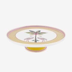 Sarı Porselen Kek Standı 21 cm