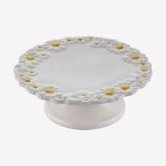 Beyaz Seramik Kek Standı 22 Cm Camomilla